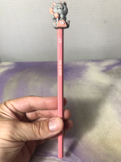 Vintage Russ Cat Themed Pencil Collectible Hallmark Topper - Cool 90's/Nostalgia