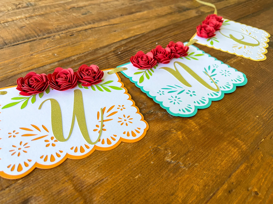 Uno High Chair Banner/ Fiesta First Birthday/ Fiesta/ Papel Picado Banner