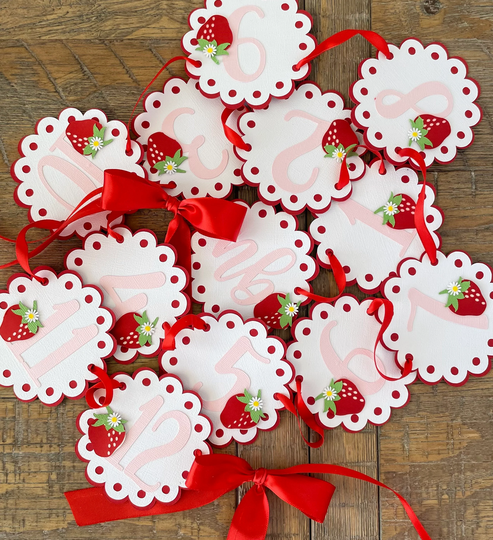 strawberry Monthly Photo Banner | Berry Sweet 1st Birthday