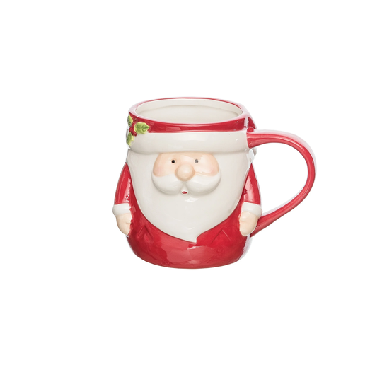 16oz Santa Cute Christmas Mug - Red