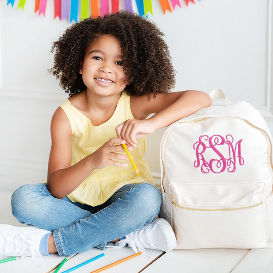 Personalized Kids Backpack - Preschool Bookbag Embroidered Prek Kindergarten Toddler Pencil Pouch