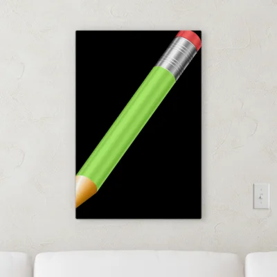'Pencil' Graphic Art Print on Canvas