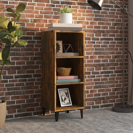 Sideboard Smoked Oak 13.6"x12.8"x35.4" Engineered Wood