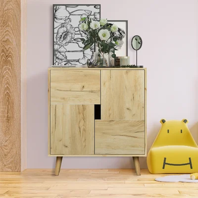 Catalina Brown Wooden Sideboard With 4 Cabinets