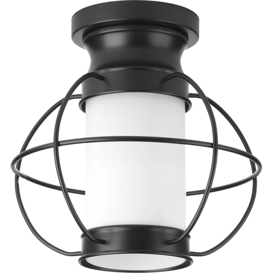 Progress Lighting Haddon Single Light 10" Wide Outdoor Semi-Flush