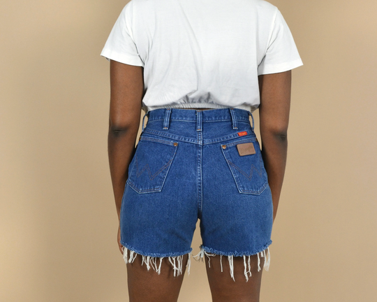 Wrangler Size 29 Dark Wash Cutoff Shorts