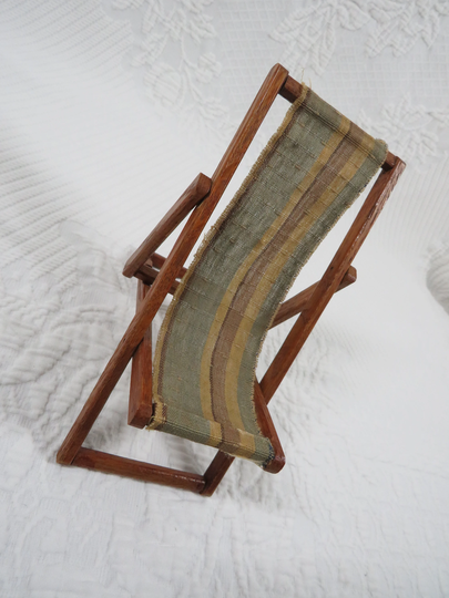 Doll Deck Chair Antique Folding