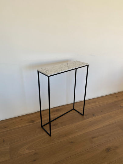 Narrow Marble Console Table, Hallway Table Or Radiator Cover, Black Custom Size