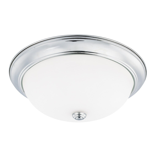 3-light Chrome Flush Mount Fixture