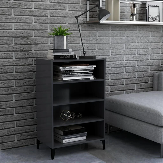 Sideboard Gray 22.4"x14"x35.4" Chipboard