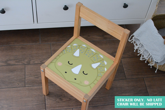 Triceratops Sticker For Ikea Latt Chair | Chair Is Not Included