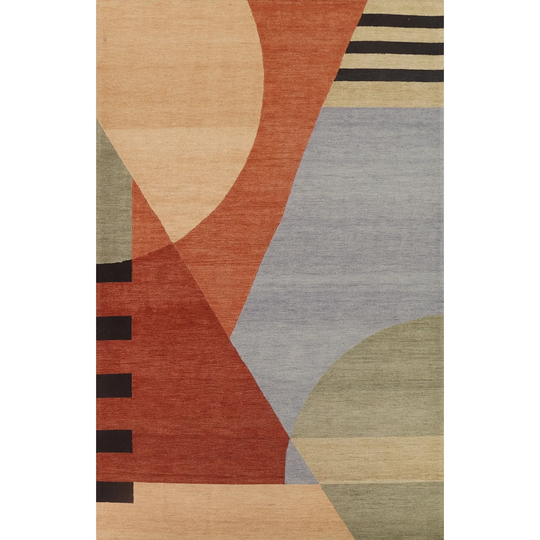 Multi-Color Hand-Tufted Modern Rug Contemporary Wool Carpet