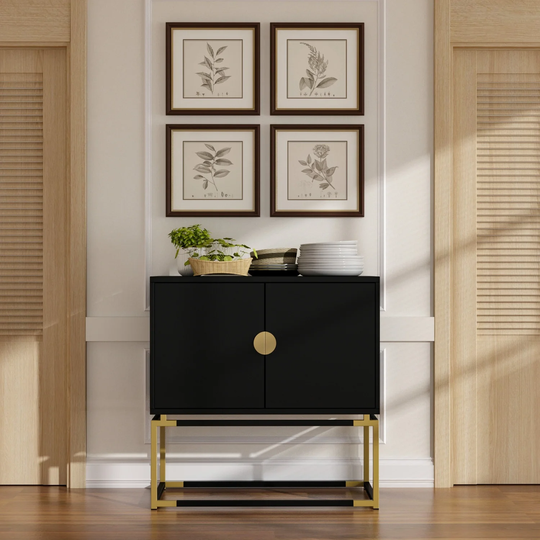 31.5"H Storage Cabinet Bookcase Office Cabinet Wood Buffet Sideboard - 31.5"Wx31.5"H