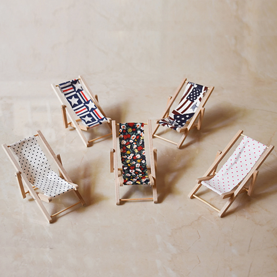 5 Pcs 112 Scale Miniature Foldable Chair Accessory Deck For Decoration