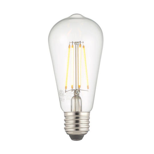 8 Watt ST-19 LED Vintage Style Light Bulb 2500K - Clear