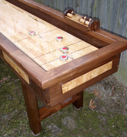 Shuffleboard Table in Walnut & Burl | Or Curling Table, Eh?