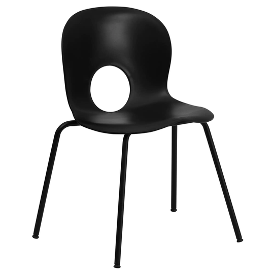 Delacora Hercules 23 Inch Wide Metal Framed Stackable Occasional Chair