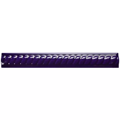 Trenza 8" x 1" Ceramic Pencil Liner Tile Trim in Cobalto