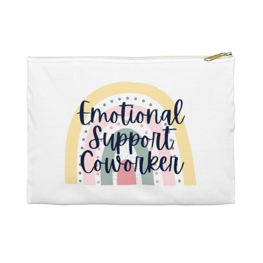 Emotional Support Coworker Bag. Gift. Work Bestie Going Away Pencil Accessory Pouch