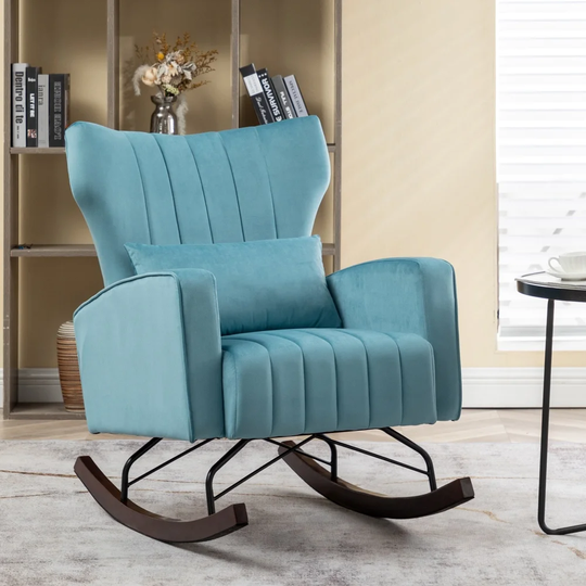Accent Rocking Chair with with Solid Metal Legs