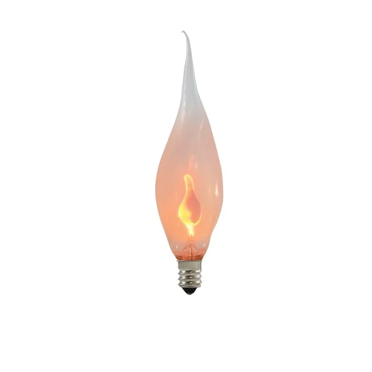 Bulbrite Pack of (12) 3 Watt Dimmable Silicone CA5 Incandescent Light Bulbs with Candelabra (E12) Base, 2700K Warm White Light