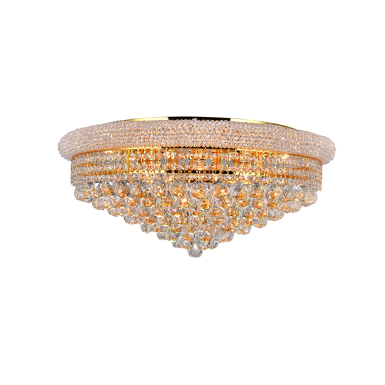 Guisseppe Lighting 15 Light Flush Mount Empire Gold - Exact Size