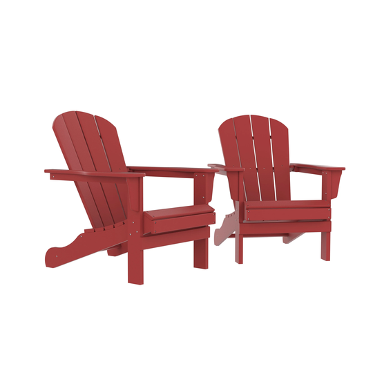 Adirondack Chair,Pit Chairs,Sand Chair,Patio Outdoor Chairs,DPE Plastic Resin Deck Chair,lawn chairs,Weather Resistant,Set of2