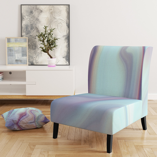 Designart 'Marbled Liquid Agate Colours' Upholstered Modern Accent Chair