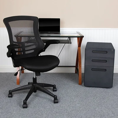 Alexeus Desk, Filing Cabinet, Chair Set