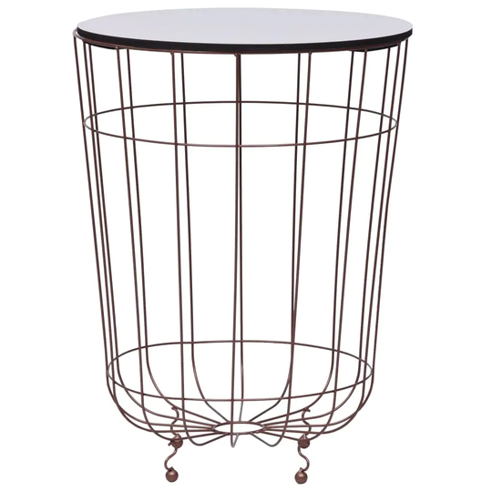15.7" Round Coffee Table Side Table End Table for Living Room