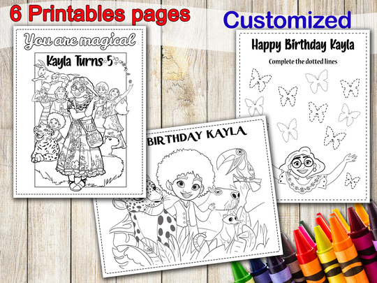 Encanto Coloring Pages, Party Favors, Birthday, Favor, Coloring Book, Activities