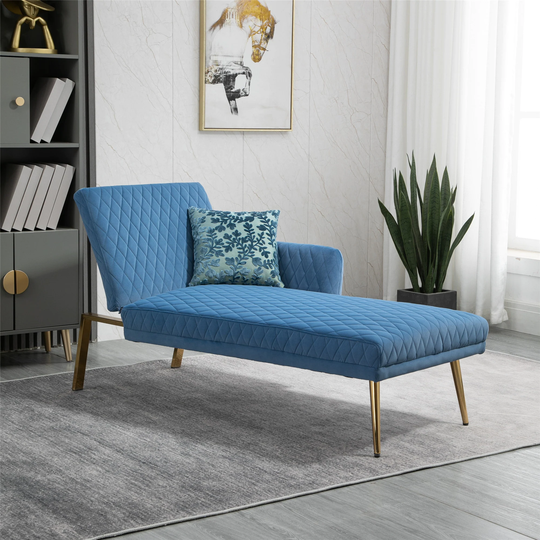 COOLMORE Velvet Sofa Loveseat Sofa with metal feet