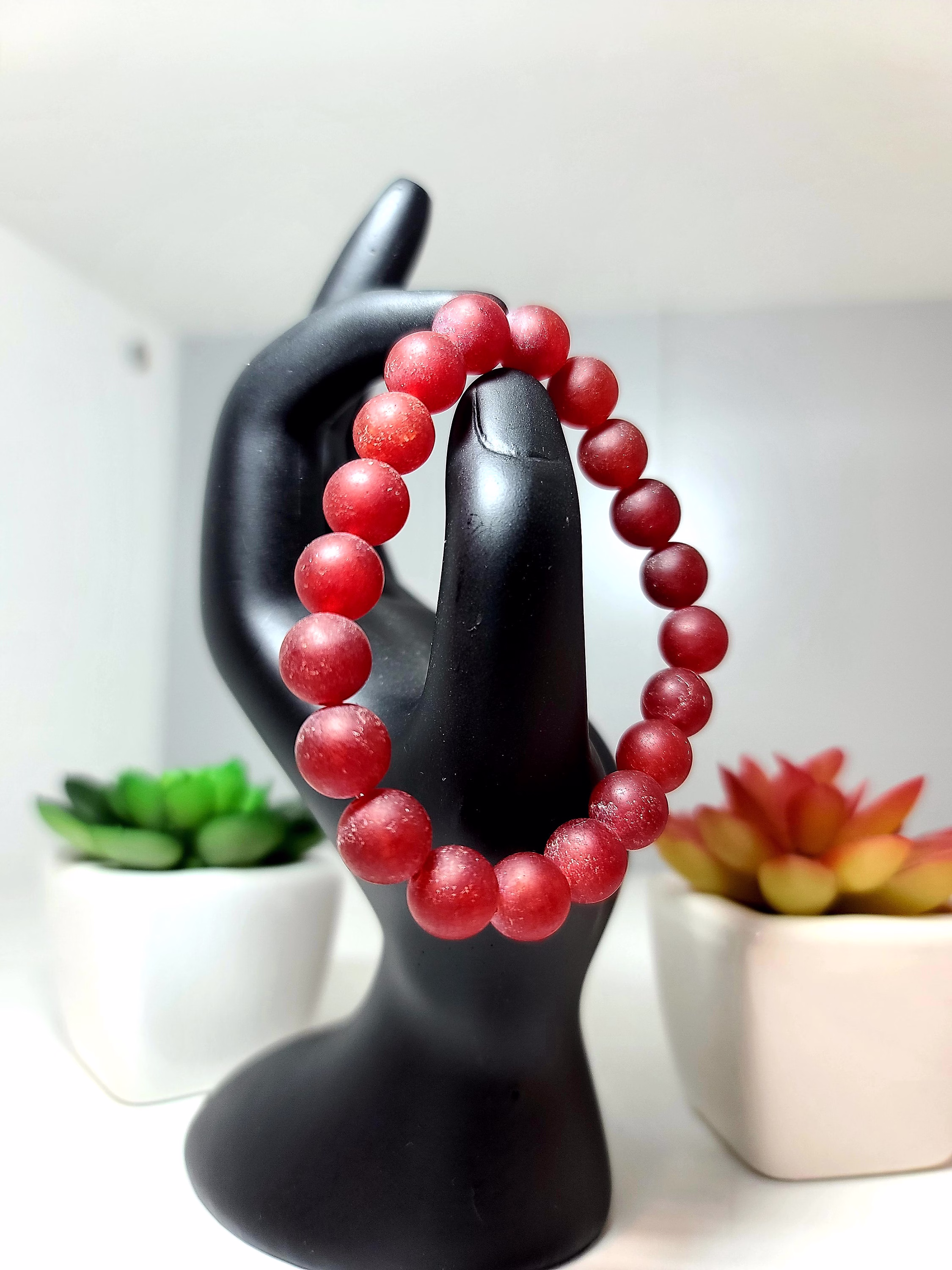 Dark Purple Jade Beaded Bracelet