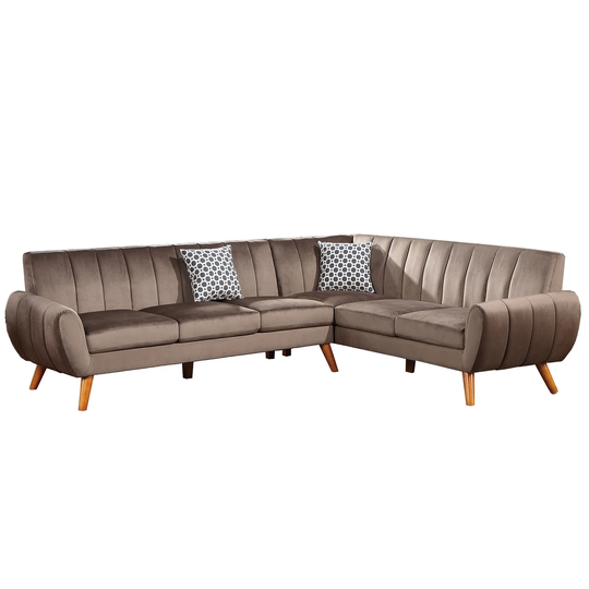 2 Piece Sectional Sofa with Accent Pillows