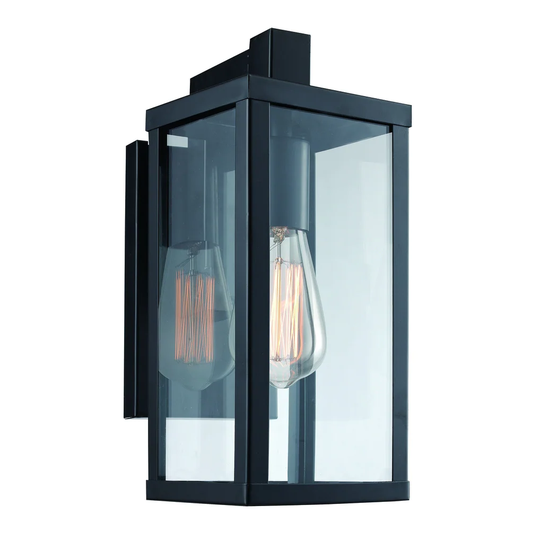 GuisseppeImports One Light Wall Lantern Oxford Black - Exact Size