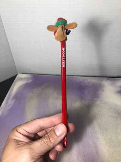 Vintage Russ Christmas Themed Pencil Collectible Hallmark Topper - Cool 90's/Nostalgia