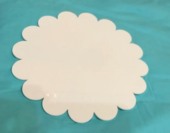 Choice Of 16 Colors Acrylic Scalloped Circles Blanks With Or Without Holes