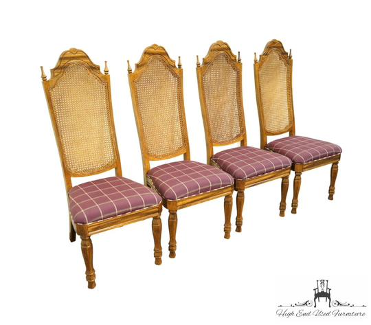 Set Of 4 Drew Furniture Italian Neoclassical Tuscan Style Dining Side Chairs