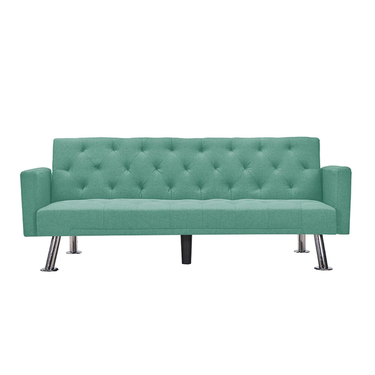 Modern Convertible Folding Futon Sofa Bed ,Fabric Sleeper Sofa Couch for Living Room