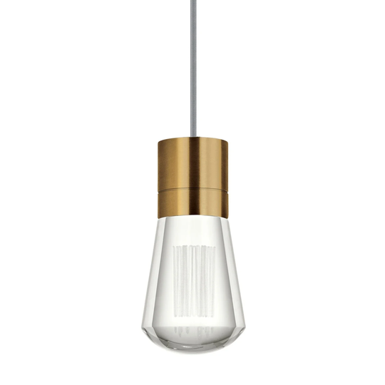 Tech Lighting Alva 4" Wide LED Mini Pendant with Gray Cord - 2200K