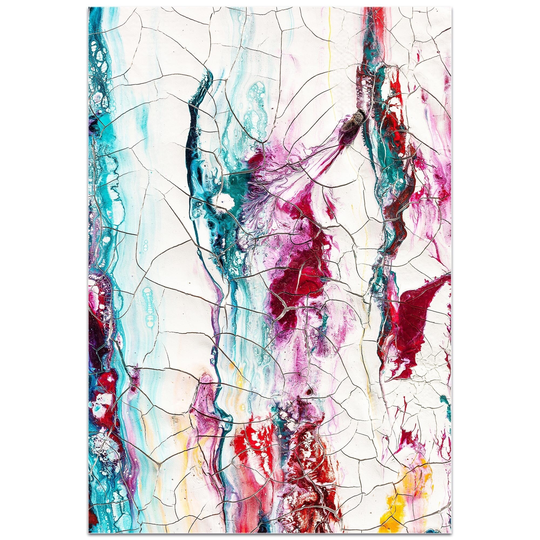 Jamie Anton 'Collateral Damage 3' 22in x 32in Abstract Wall Art on Plexiglass - Multi-Color