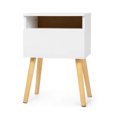 Versatile Nightstand, Bedroom End Table with Drawer, Storage Shelf, Side Table