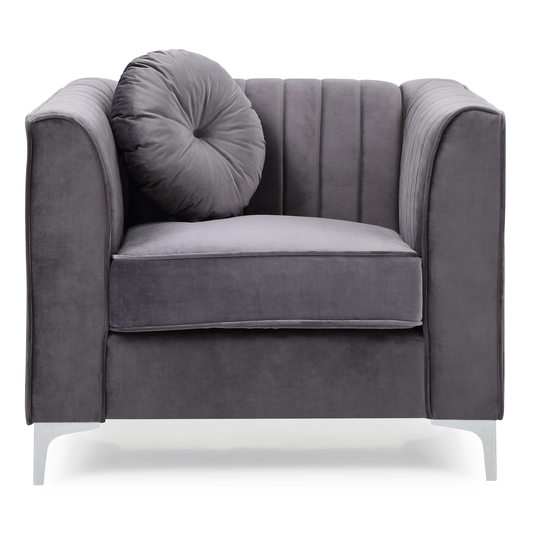 LYKE Home Delaney Channel Tufted Chair