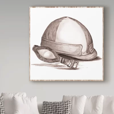 'Jockey Helmet Silks' Graphic Art Print on Wrapped Canvas