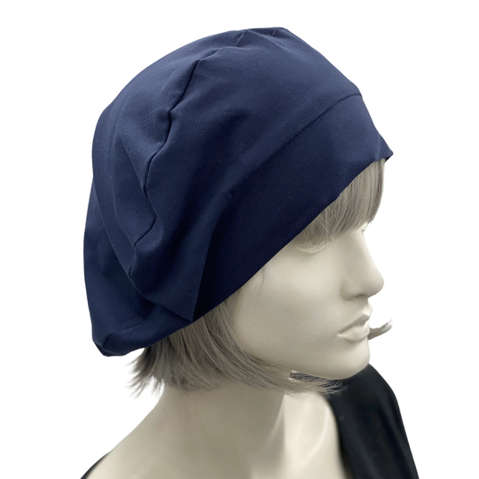 Berets For Women in Soft Navy Blue Stretch Jersey, Or Choose Your Color, Summer Hats Women, Handmade The Usa