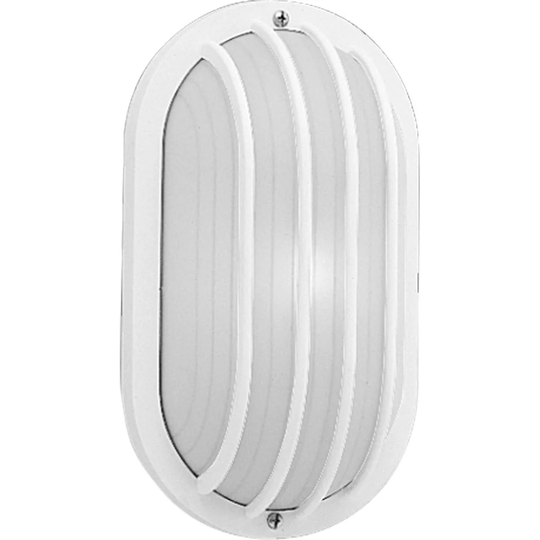 Progress Lighting Bulkheads White Polycarbonate One-light Wall Bracket Fixture