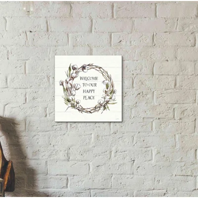 Country Life VII Welcome by Anne Tavoletti -Wrapped Canvas Textual Art Print