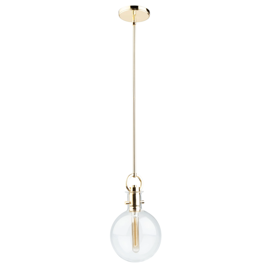 Artcraft Single Pendant Light in Polished Brass