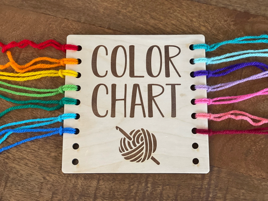 Crochet Color Chart, Reusable Wood Card, Crocheted Blanket Engraved Accessories, Making