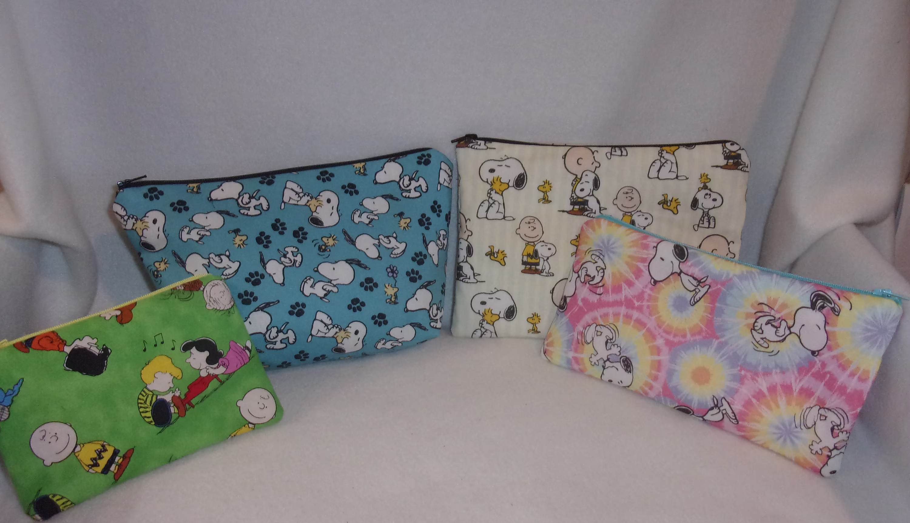 Snoopy Charlie Brown Peanuts Accessories 4 Fabric Choices Coin Purse~Pencil Case~Small Make Up Bag~Medium Bag Fun Gifts For All Ages